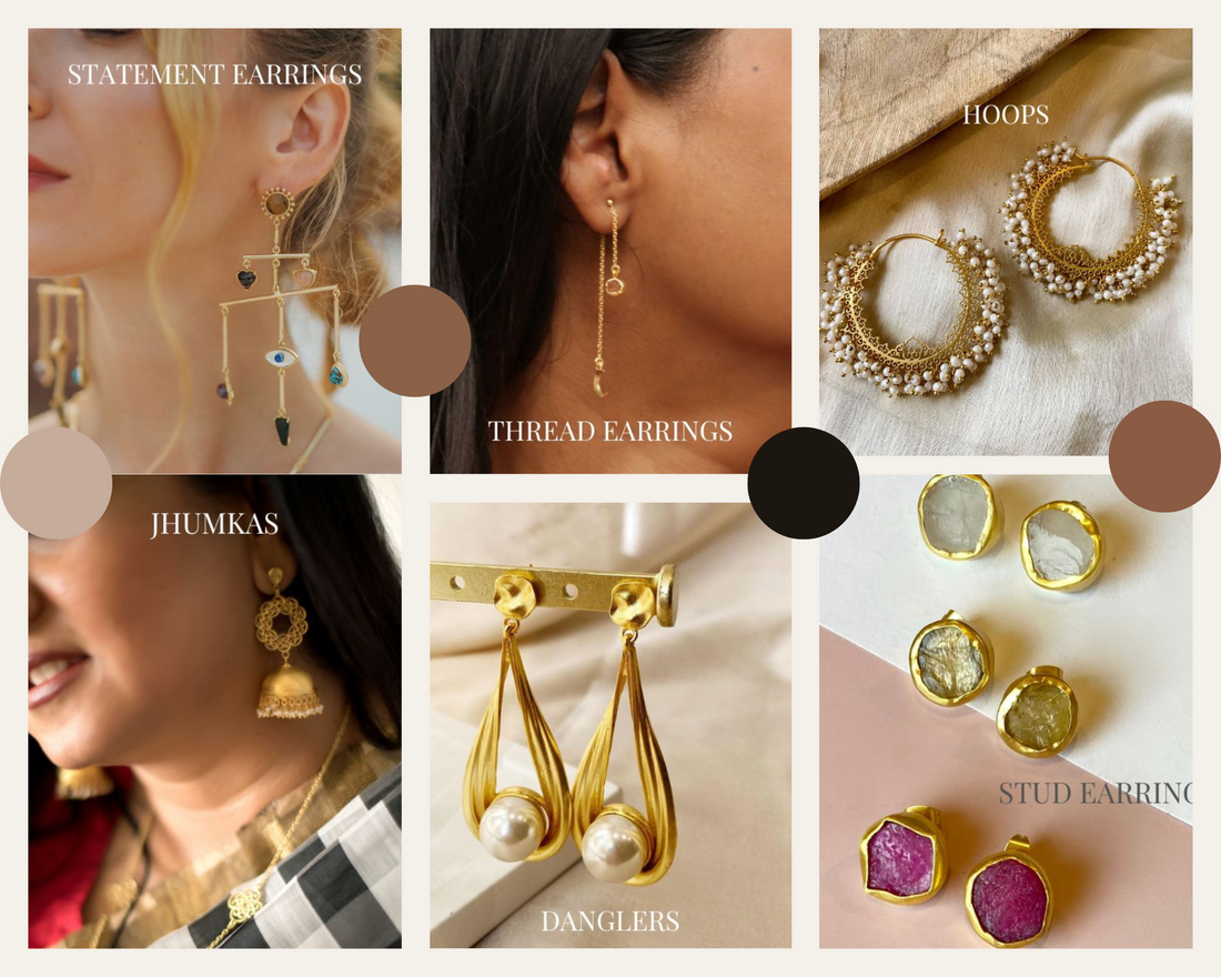 Popular Types of Earrings - 6 Different Types of Earrings in India for Women and Girls
