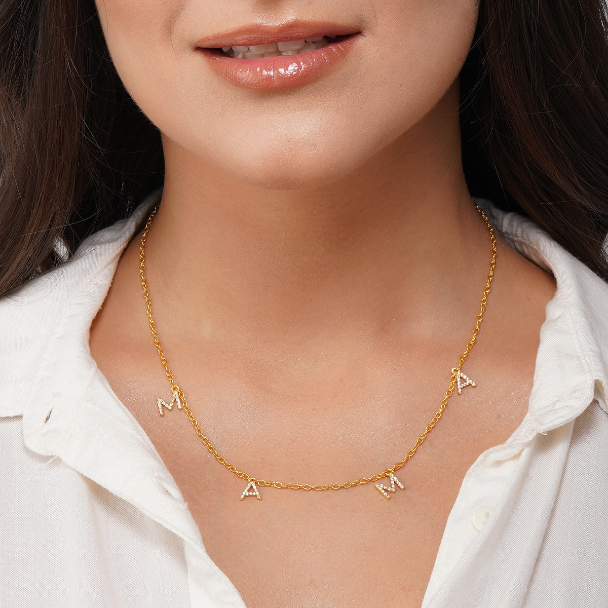 Buy MAMA Letter Necklace Online in India Zariin