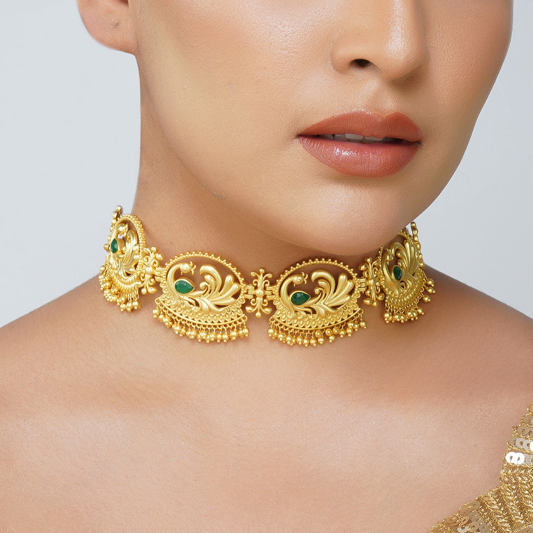 Buy Majestic Mor Choker Necklace Online in India Zariin