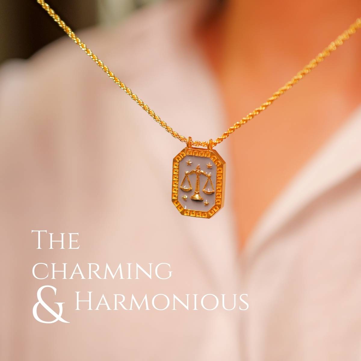 Buy Libra Zodiac Tablet Reversible Necklace with OpalOnline in India Zariin