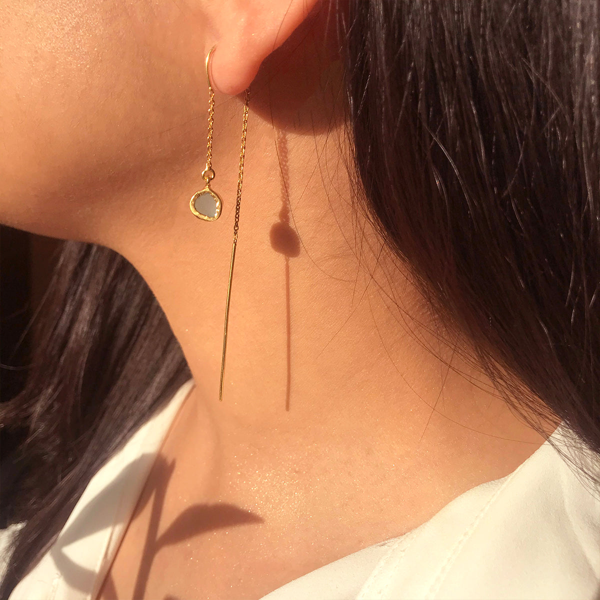 Long thread clearance earrings online