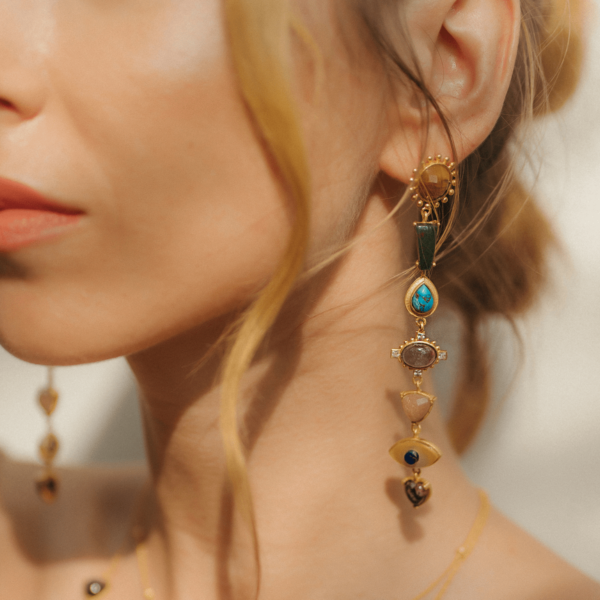 Long thread 2025 earrings online