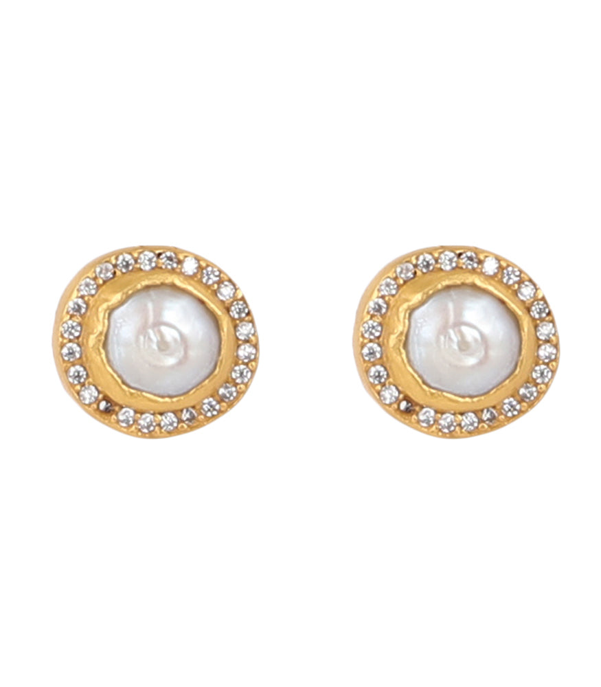 Witty and Wise Baroque Pearl Earrings