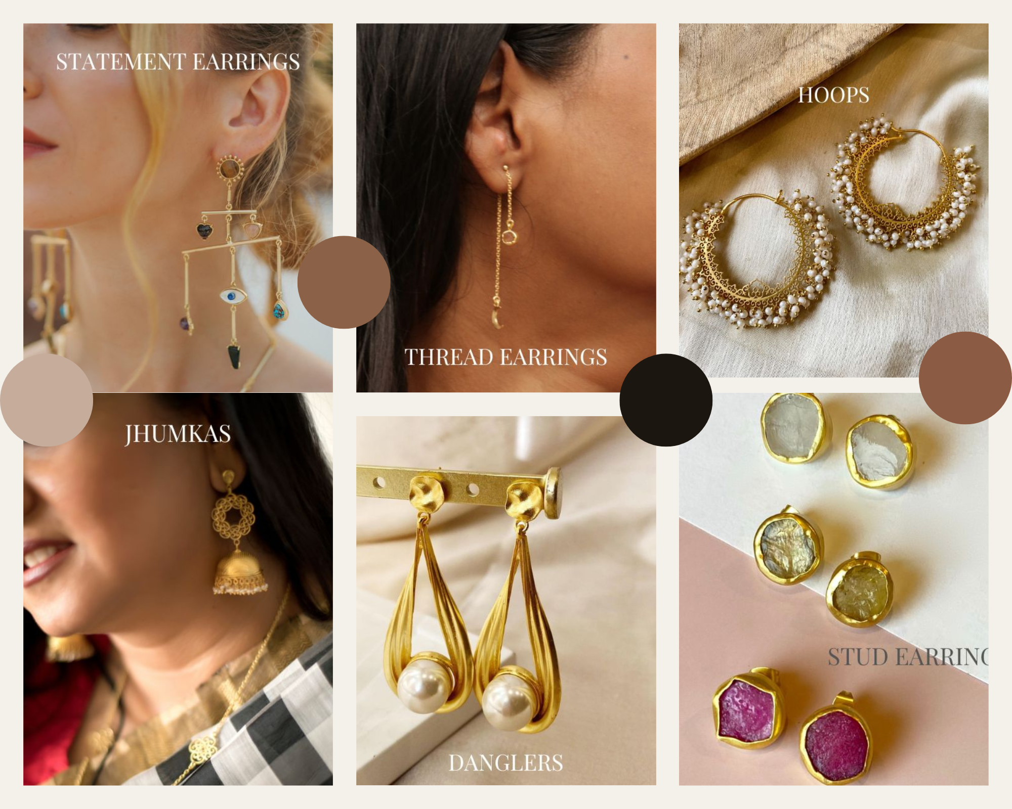 6 Popular Types of Earrings, Best for Every Women & Girls, India