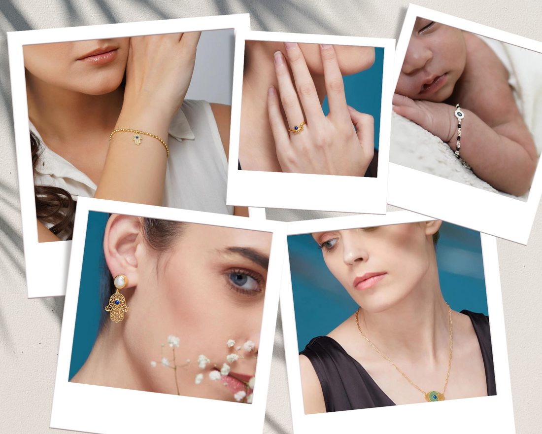 Celebrities wearing evil eye 2025 jewelry