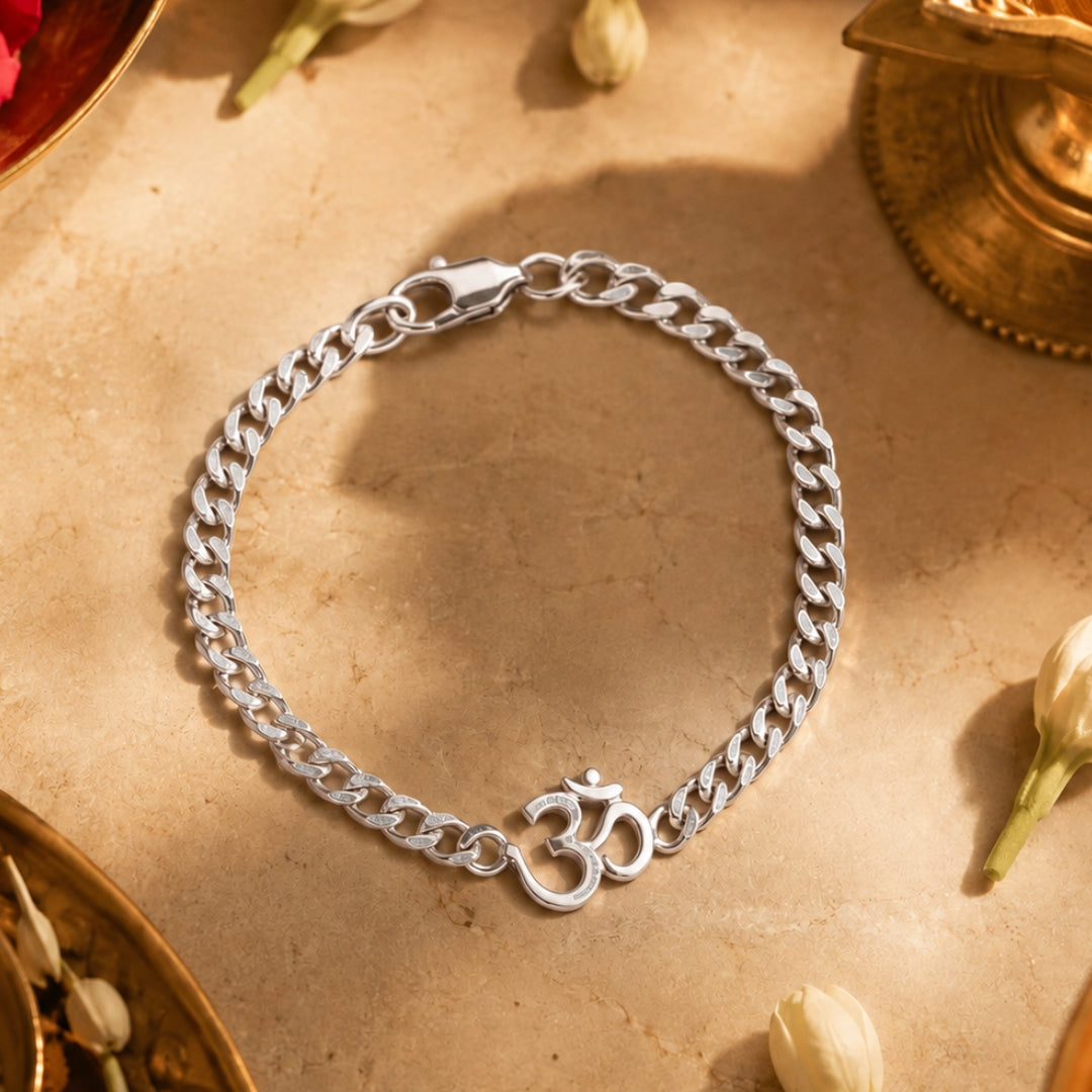 Eternal Om Bracelet in 925 Silver