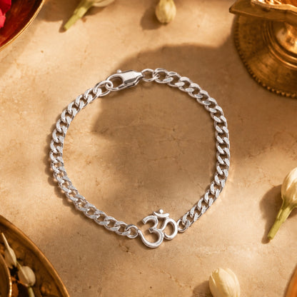 Eternal Om Bracelet in 925 Silver