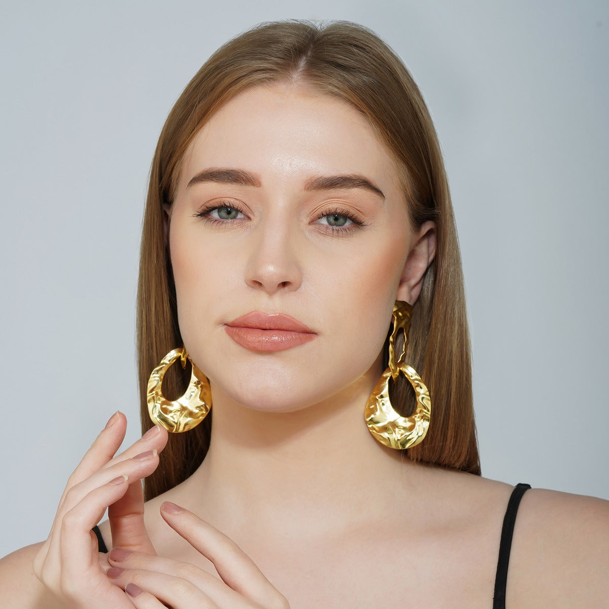 Buy Accessorize London Real Gold-Plated Faux Opal Chunky Hoops Online At  Best Price @ Tata CLiQ