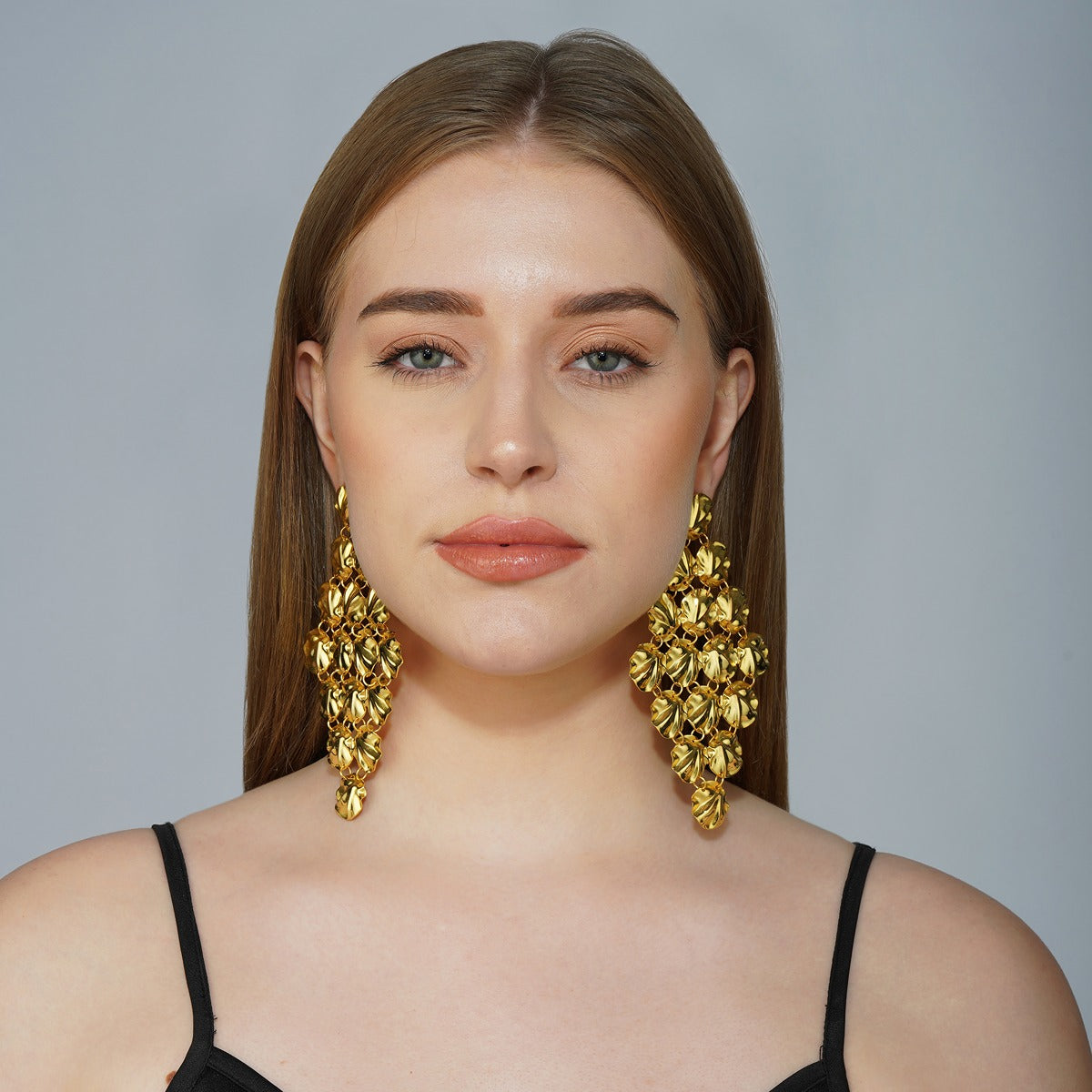 Shocking Gold Statement Earrings