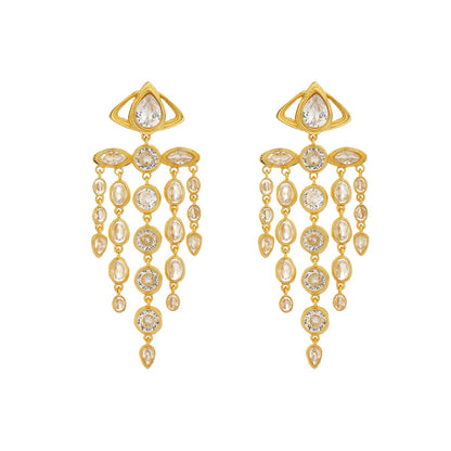 Party Glitz Crystal Statement Earrings