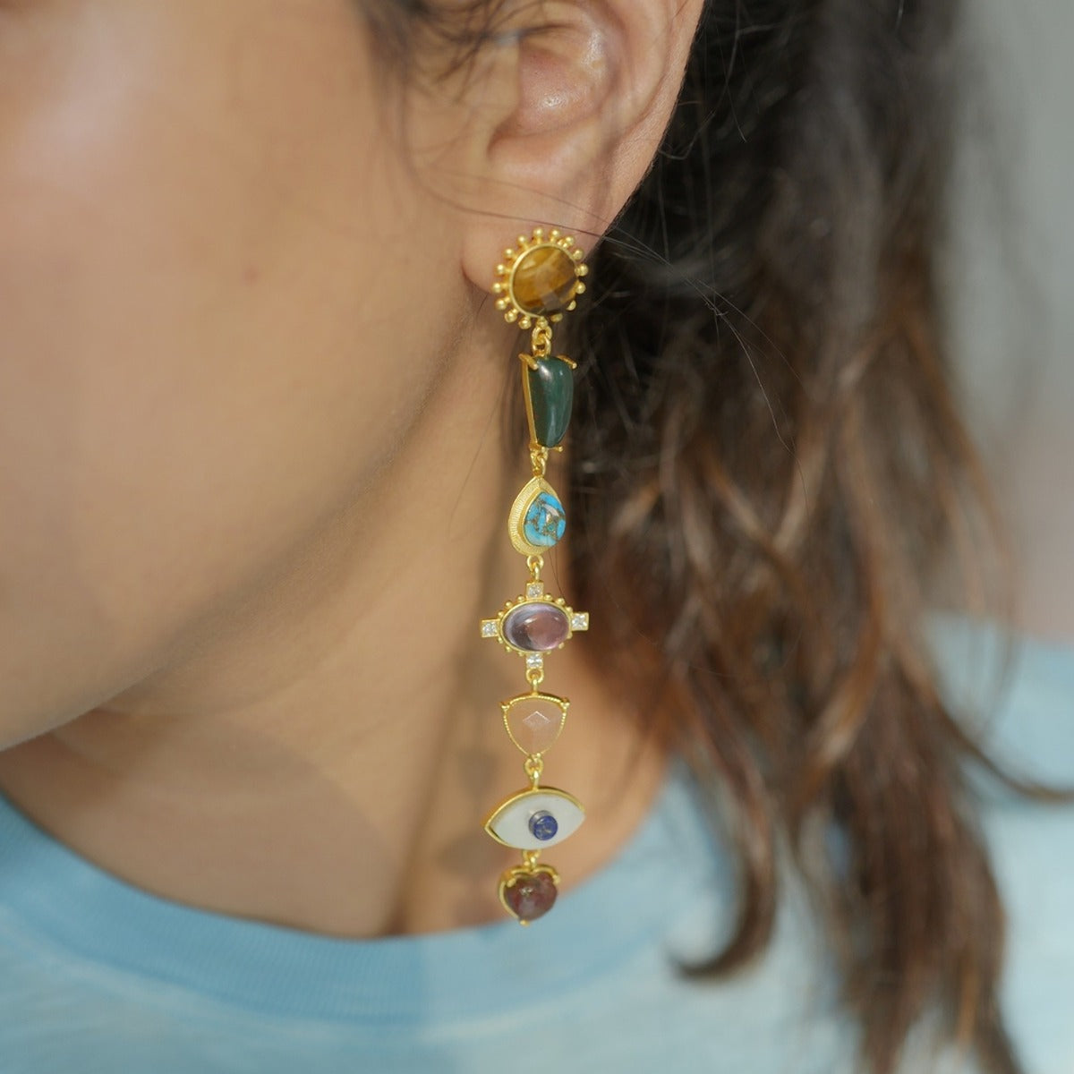 Threads of Energy Earrings & Balancing Act Choker Necklace Set