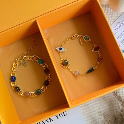 Power Chakra Bracelet Set - For Him and Her