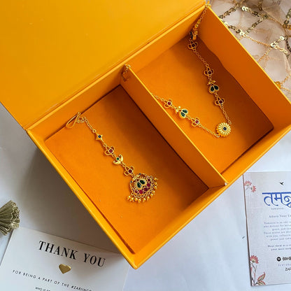 Regal Crown Gift Set with Maang Tikka and Maatha Patti