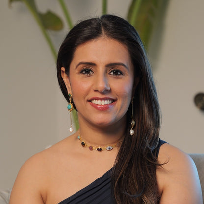 Balancing Act Choker Necklace & Mismatched Earrings Set