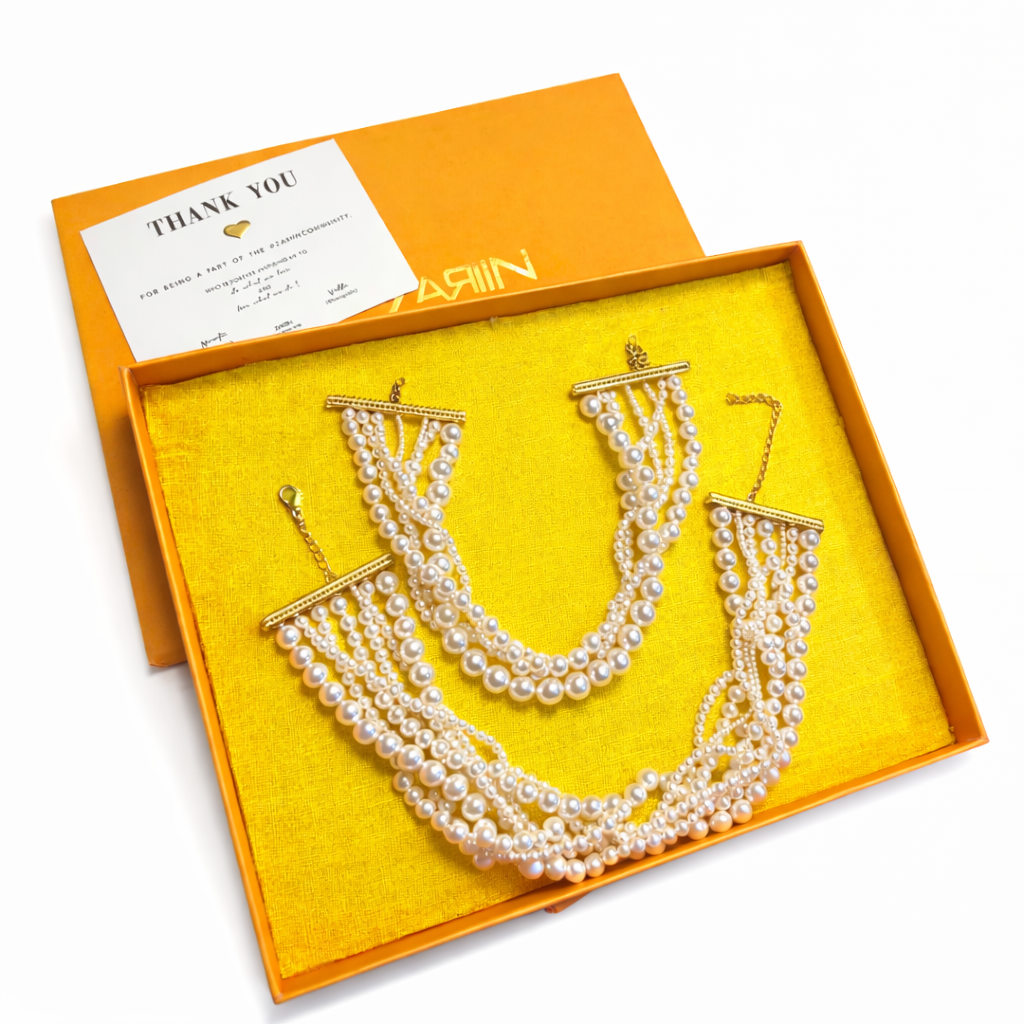 Ropes of Pearl Necklace & Notes of Pearl Bracelet Set