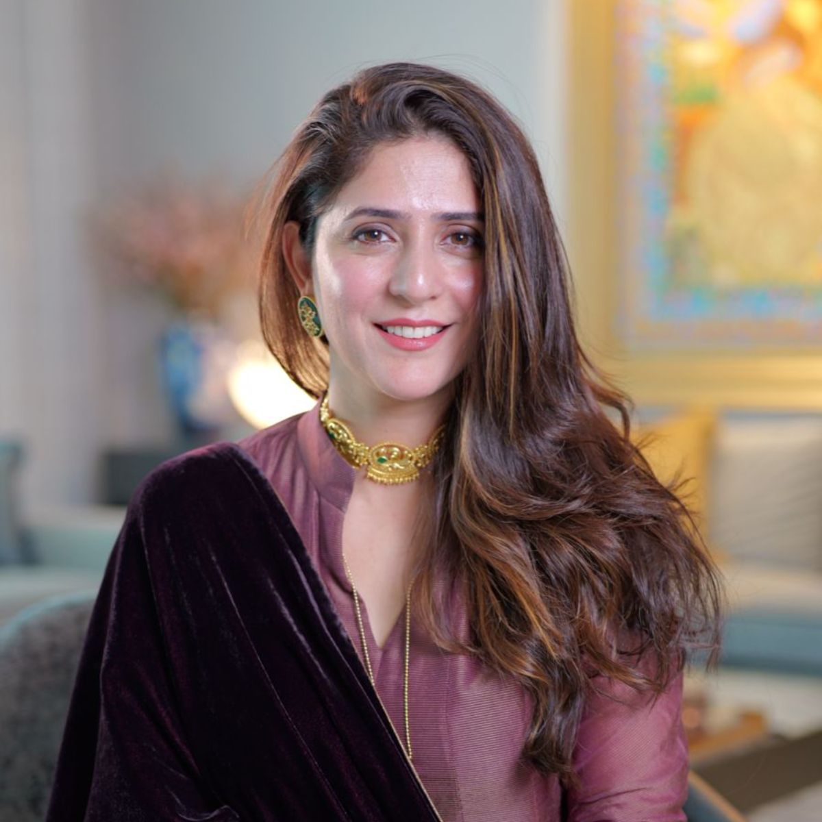 Majestic Mor Choker & Reflection of You Green Onyx Stud Earrings Set