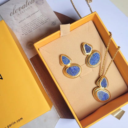Poised Tumbles Gift Set with Lapis Lazuli