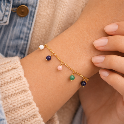 Forever Yours Multi-Gem Love Bracelet