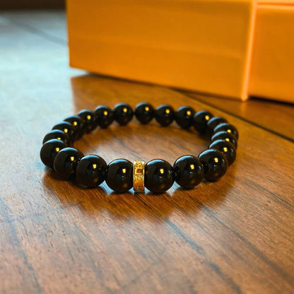 Black Onyx Bead Bracelet