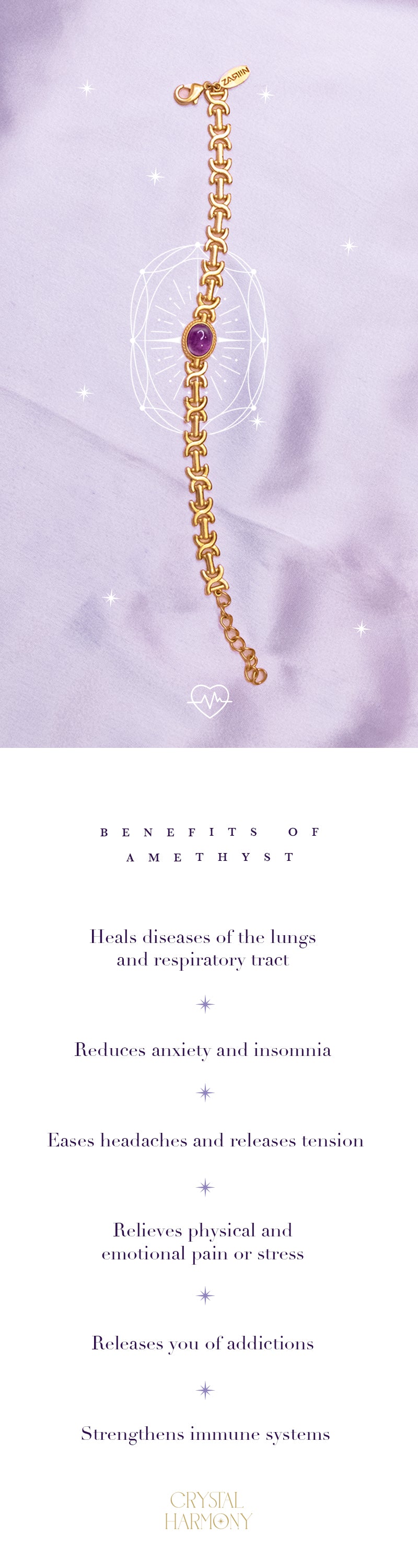 Swara Agate Amethyst Bracelet Natural Healing Gem Stone Bracelet for Men &  Women , Color Purple, Bead