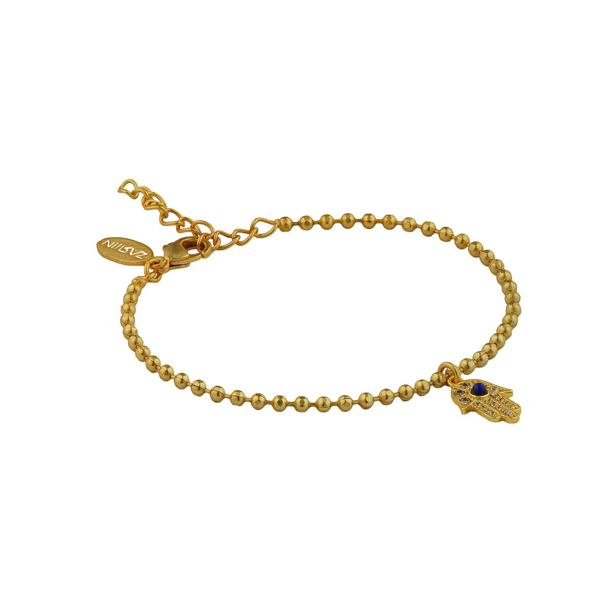 Gold Studded Hamsa Hand Bracelet – I Blame Beads