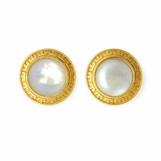 Timeless Mother of Pearl Stud Earrings