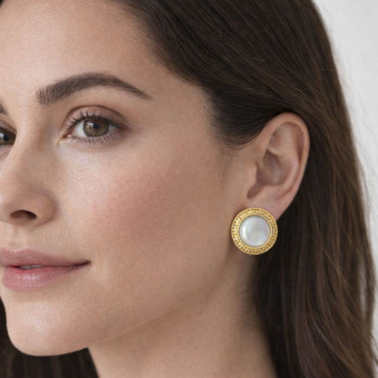 Timeless Mother of Pearl Stud Earrings