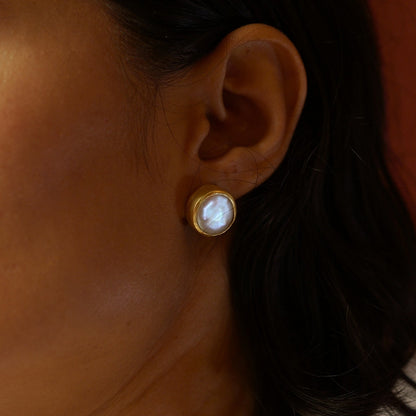 Timeless Mother of Pearl Stud Earrings