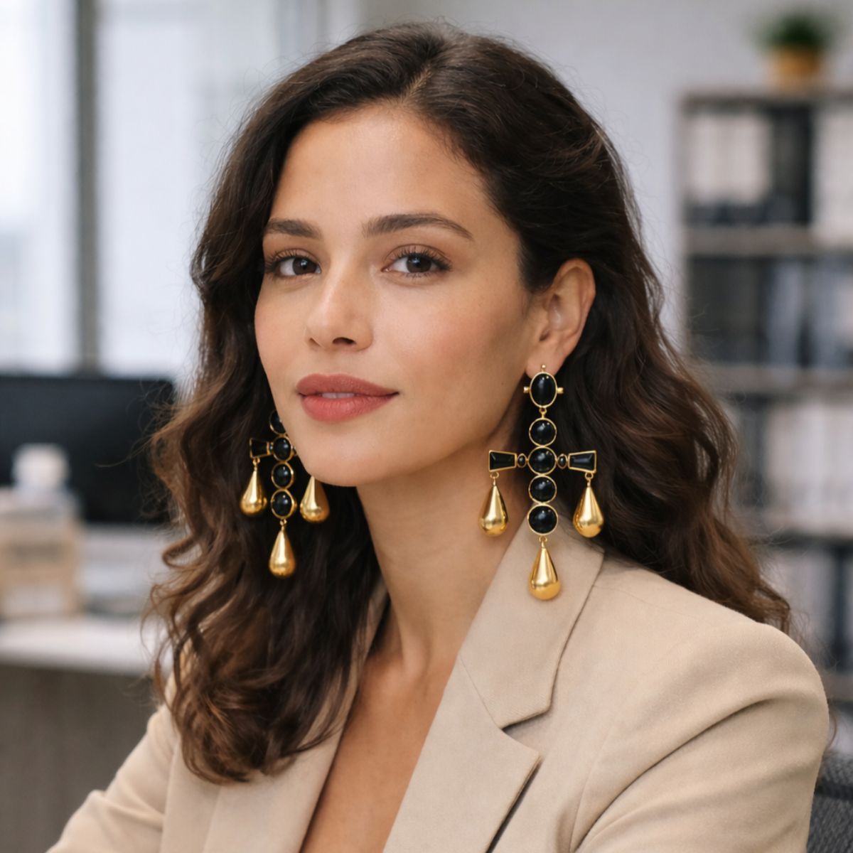 Midnight Black Onyx Drop Earrings