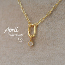 April Birthstone Charm – Clear Quartz