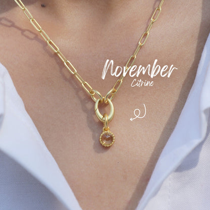 November Birthstone Charm – Citrine
