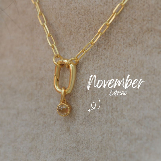 November Birthstone Charm – Citrine