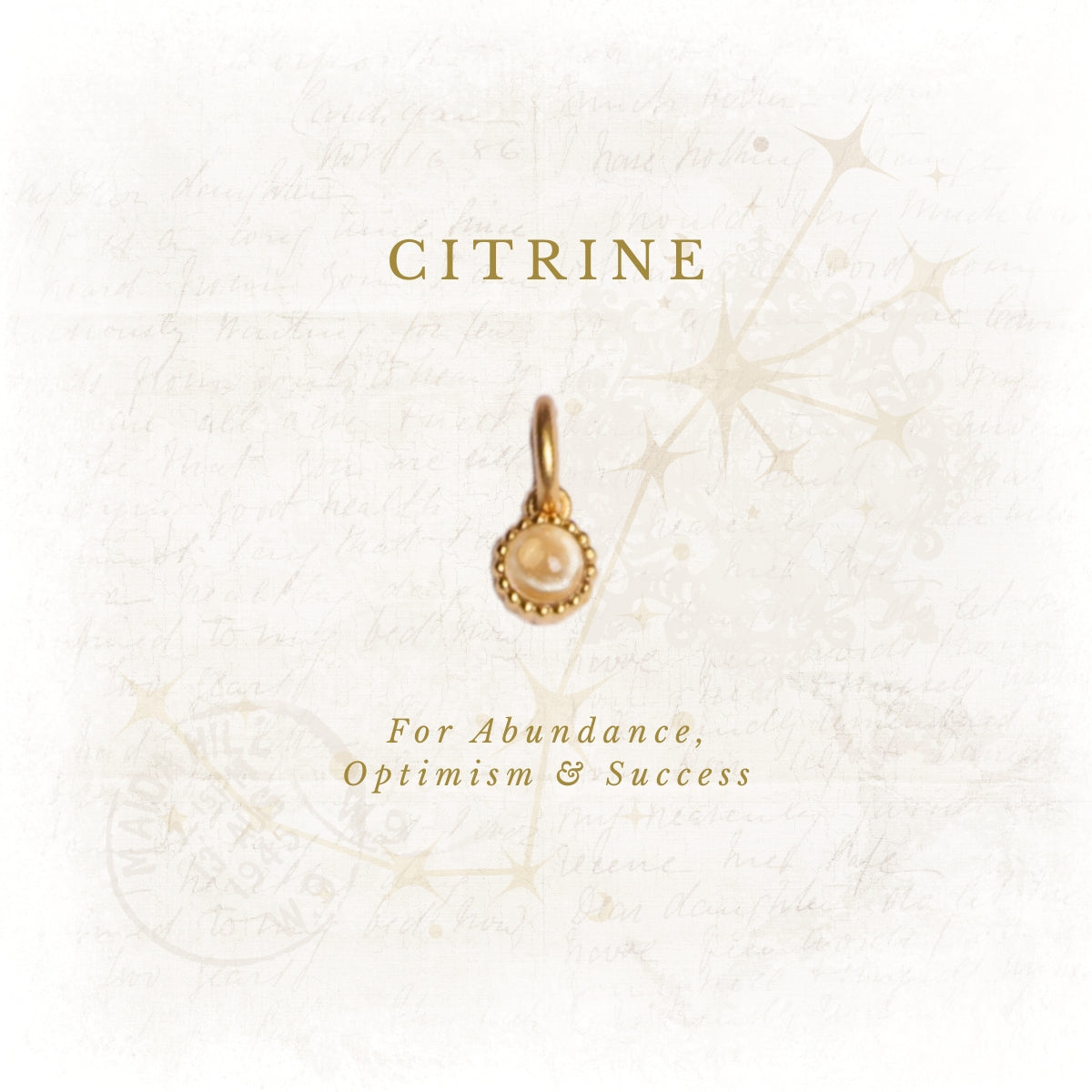November Birthstone Charm – Citrine