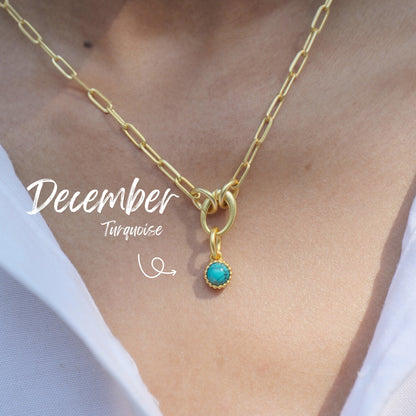 December Birthstone Charm – Turquoise