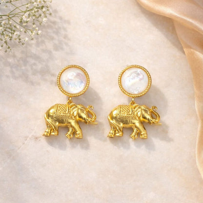 Tale of Ele Drop Earrings with Pearls