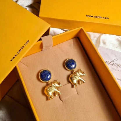 Tale of Ele Drop Earrings with Lapis Lazuli