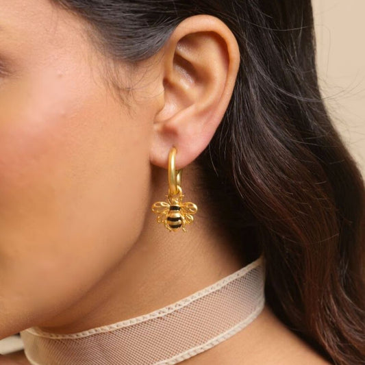 Grace Hoops with Bee Drops