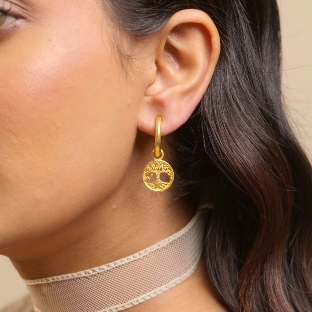 Grace Hoops with Tree of Life Drops