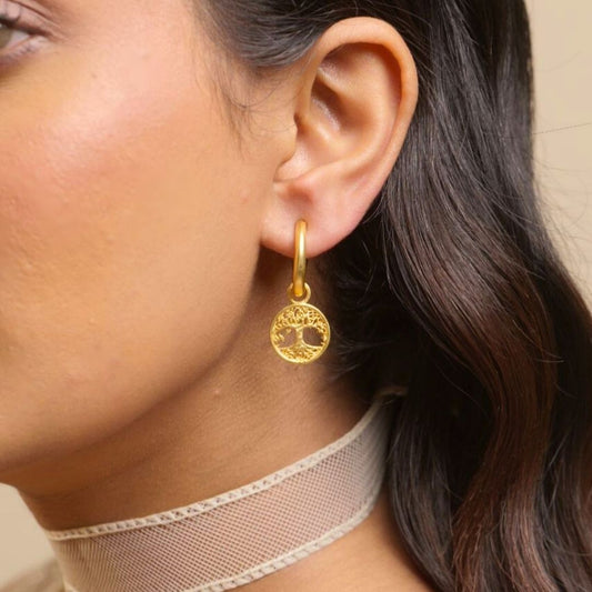 Grace Hoops with Tree of Life Drops