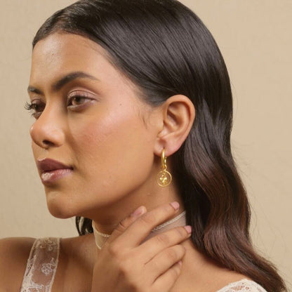 Grace Hoops with Four Leaf Clover Drops