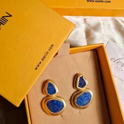 Dreamy Poise Earrings with Lapis Lazuli