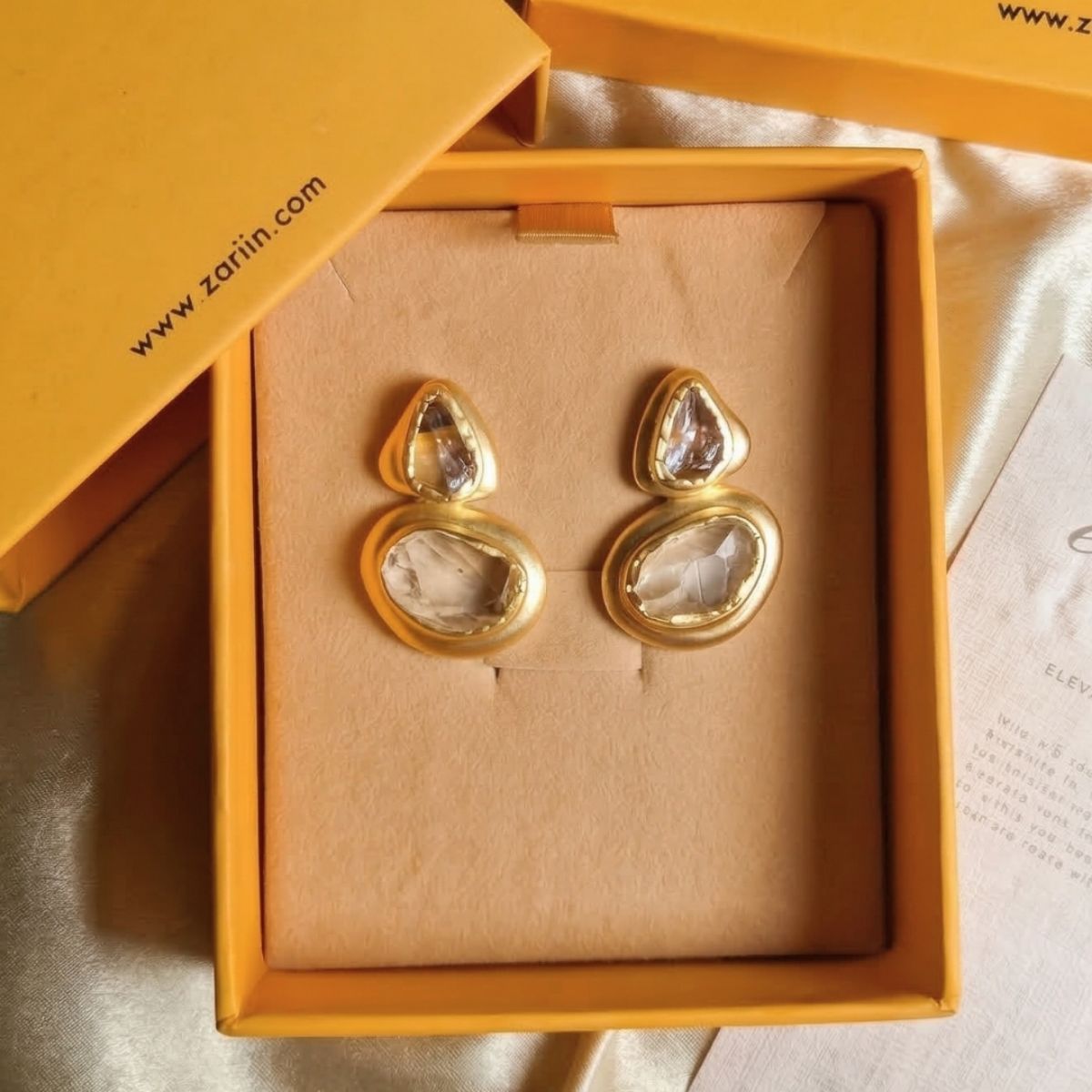 Pastel Poise Earrings with Citrine and Green Amethyst