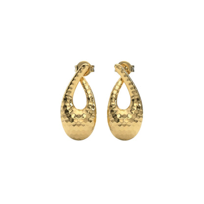 Gold Loop Stud Earrings
