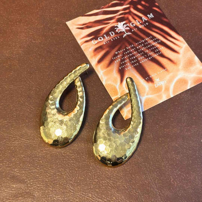 Gold Loop Stud Earrings