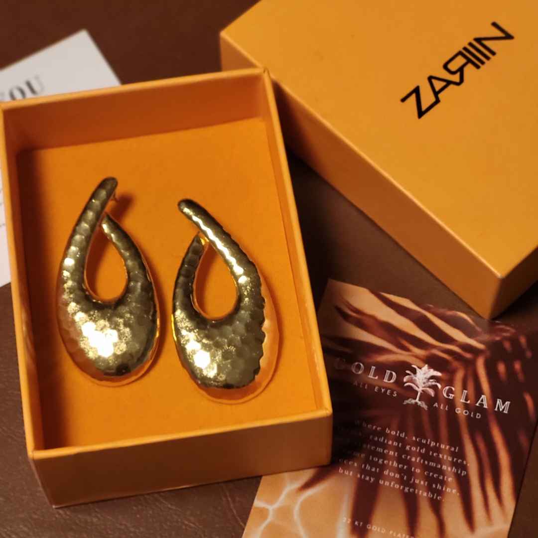 Gold Loop Stud Earrings