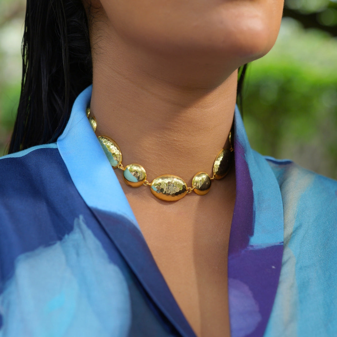 Glow in Gold Statement Necklace