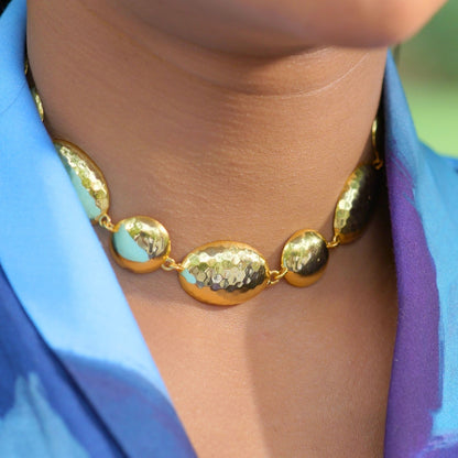 Glow in Gold Statement Necklace