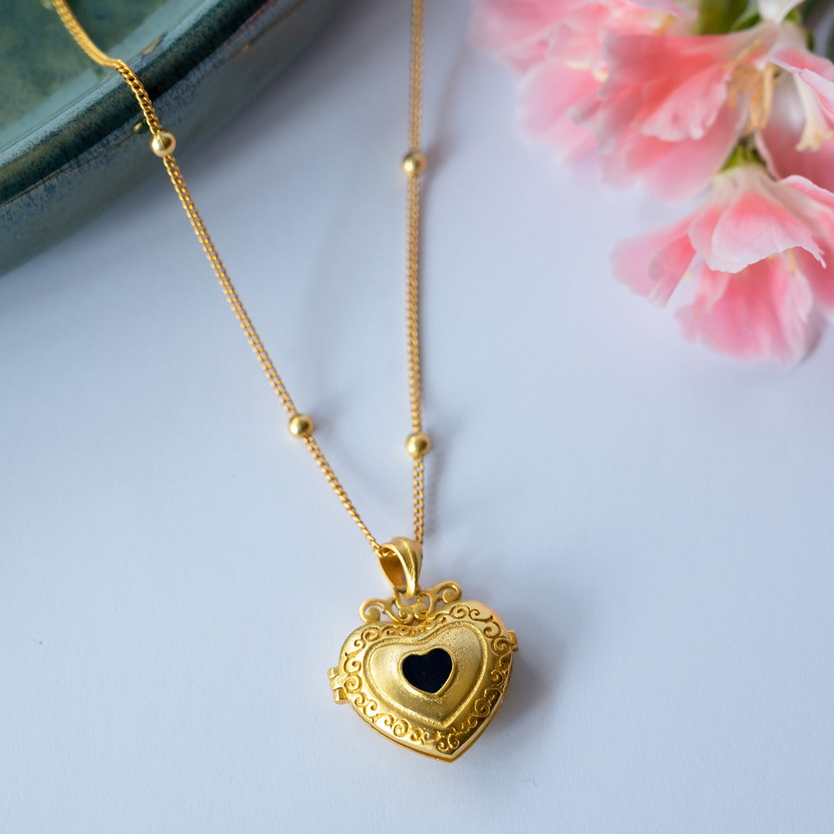 Heart Locket Design Heart Locket Pendant Real Gold Heart Necklace