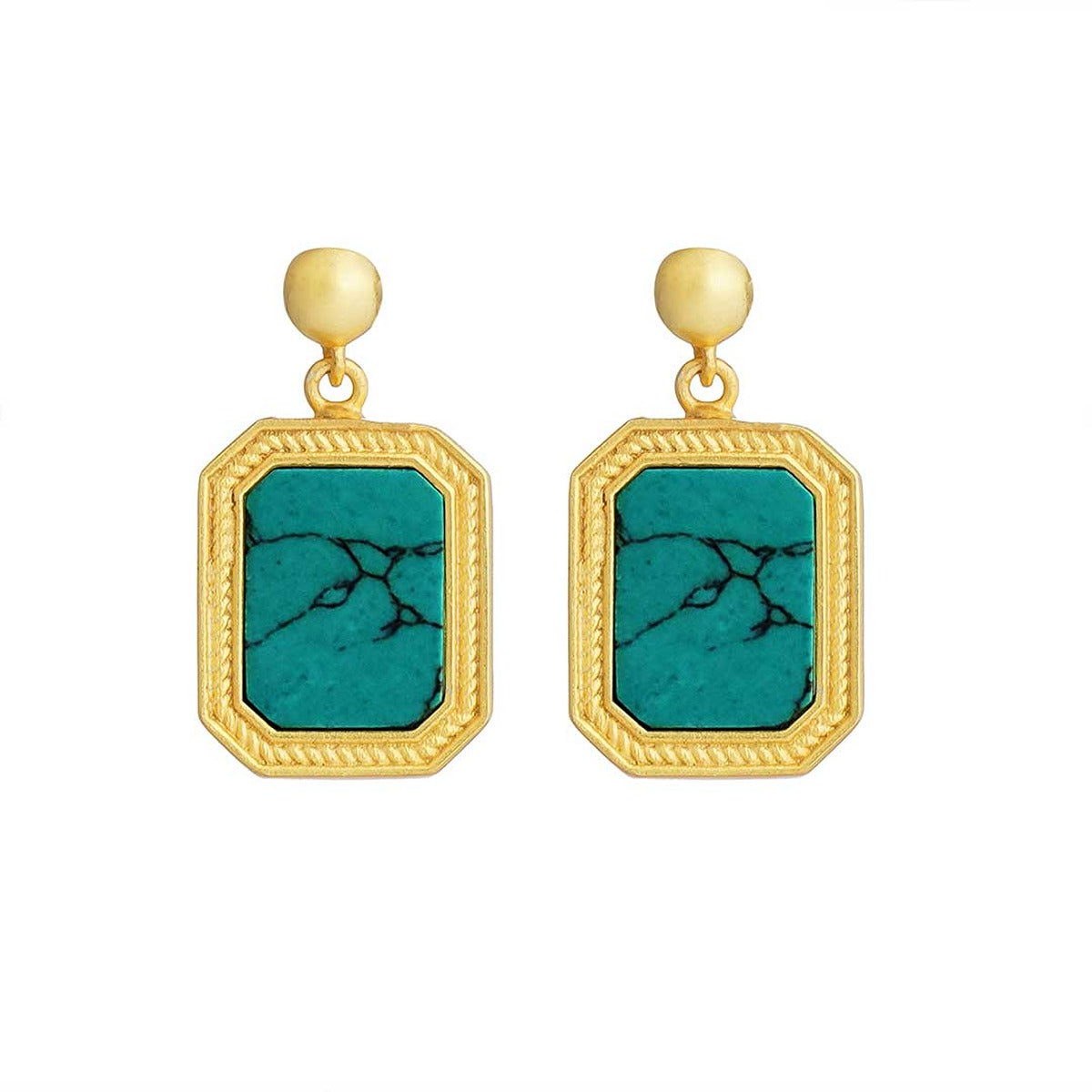 True Essence Pendant Necklace and Stud Earrings Set - Turquoise