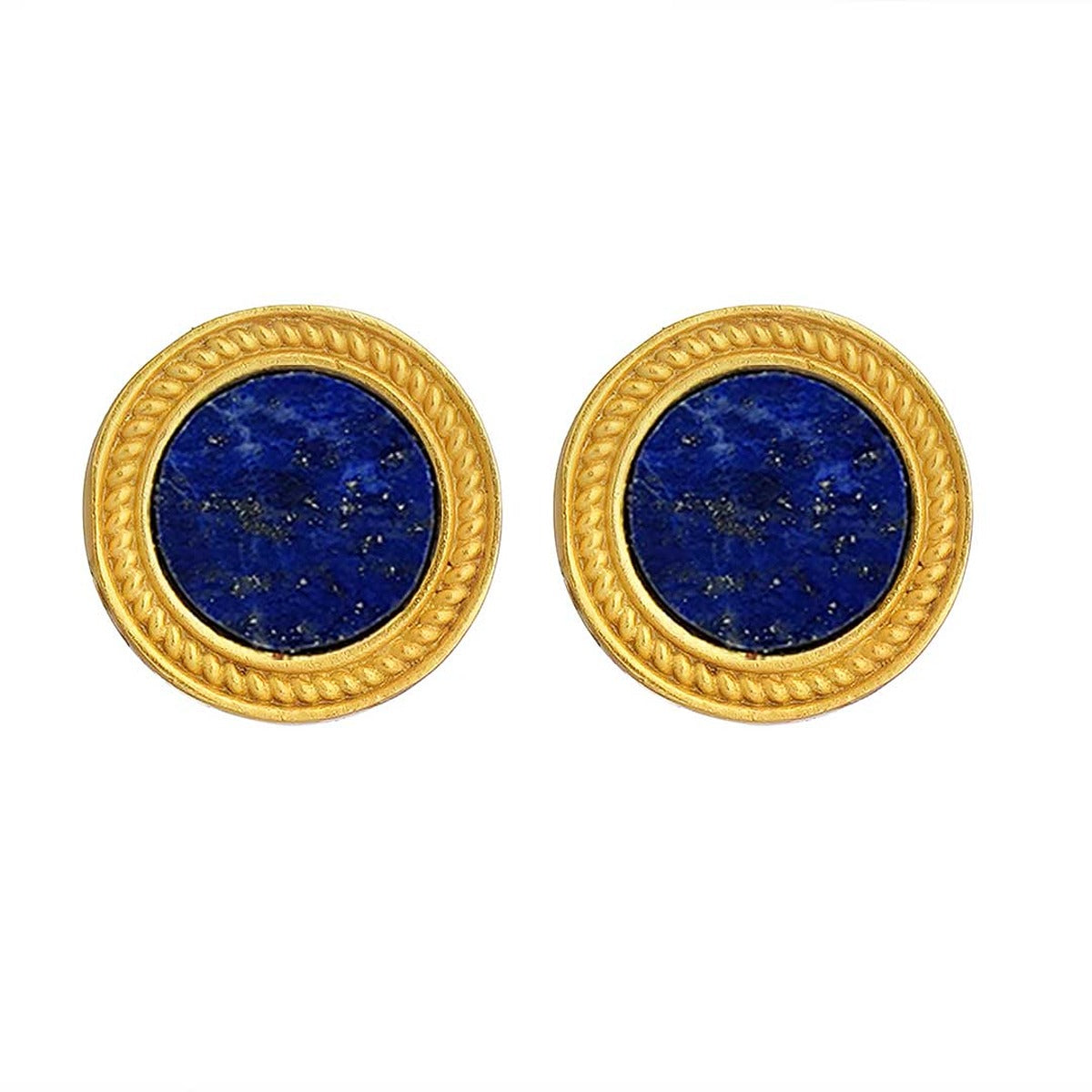 Tranquil Life Stud Earrings with Lapis Lazuli - Intuition